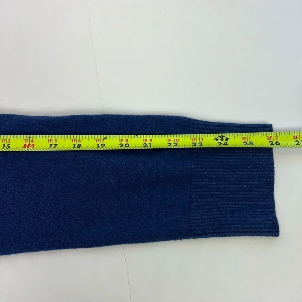 Banana Republic Men’s 1/4 Zip Sweater Sz XL Color Blue Mock Neck 10% Cashmere